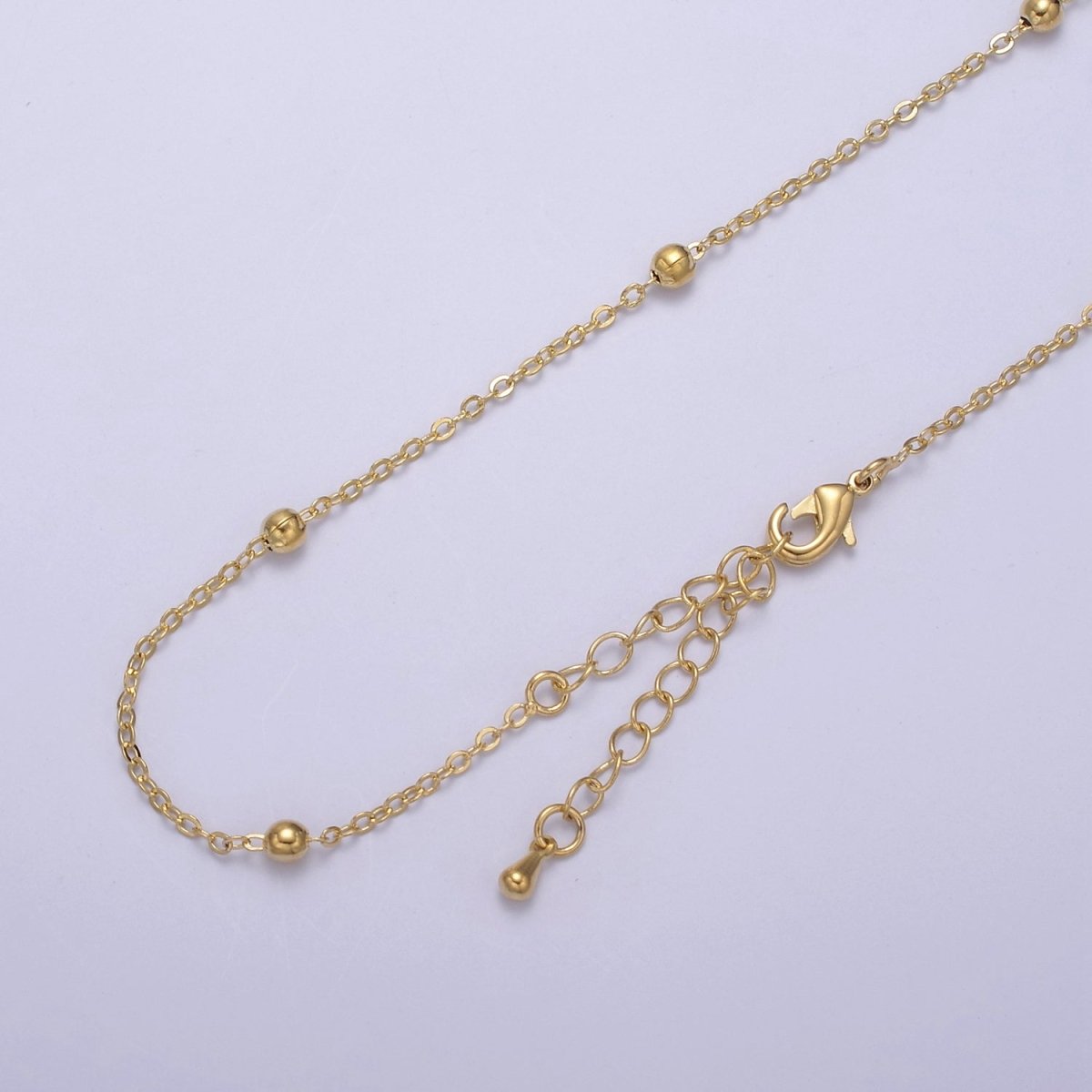 24K Gold Filled 3.4mm Satellite Cable Chain 18 Inch Layering Necklace w. Extender | WA-729 Clearance Pricing