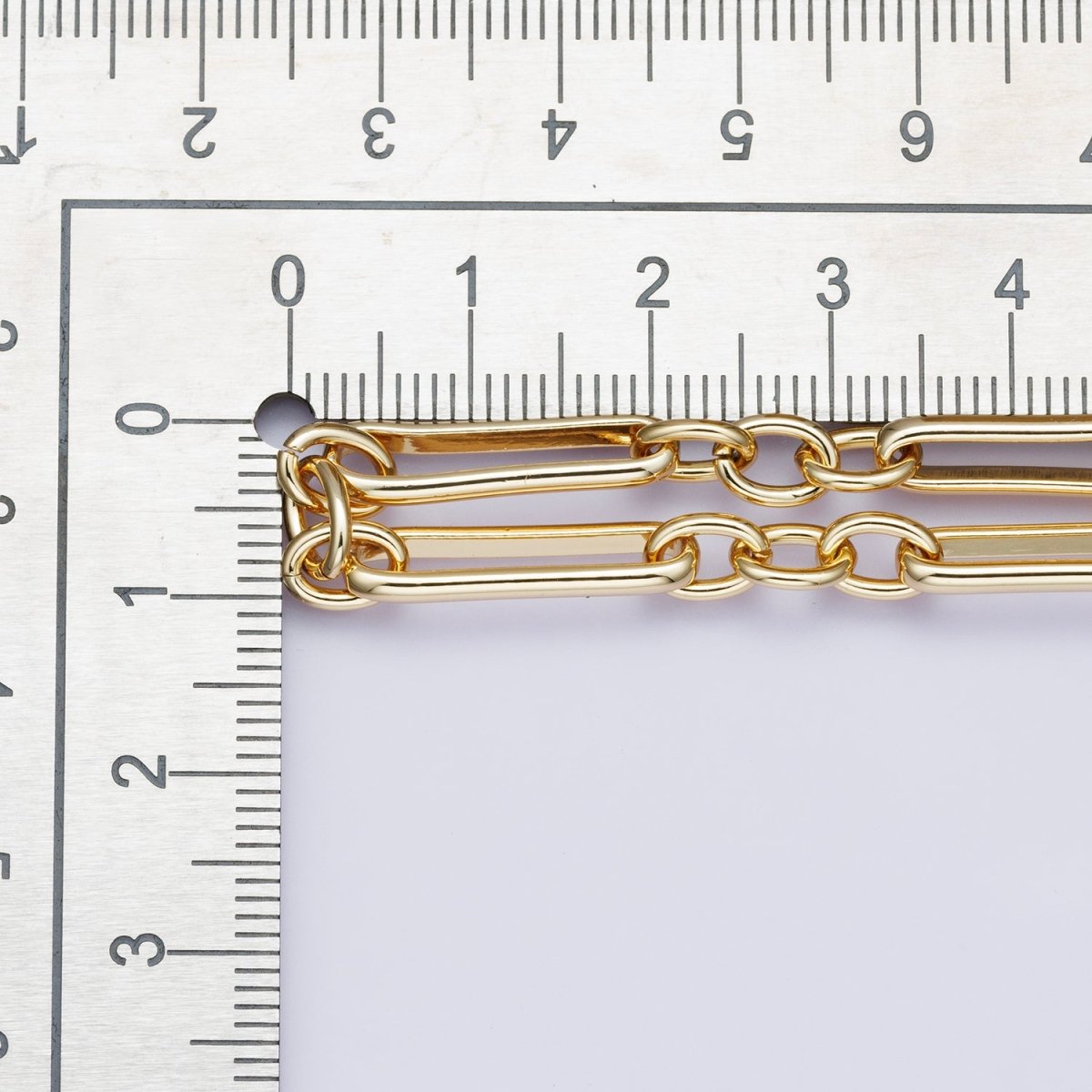 24K Gold Filled 4.8mm Minimalist Cable Paperclip Unfinished Chain by Yard | Roll-01858