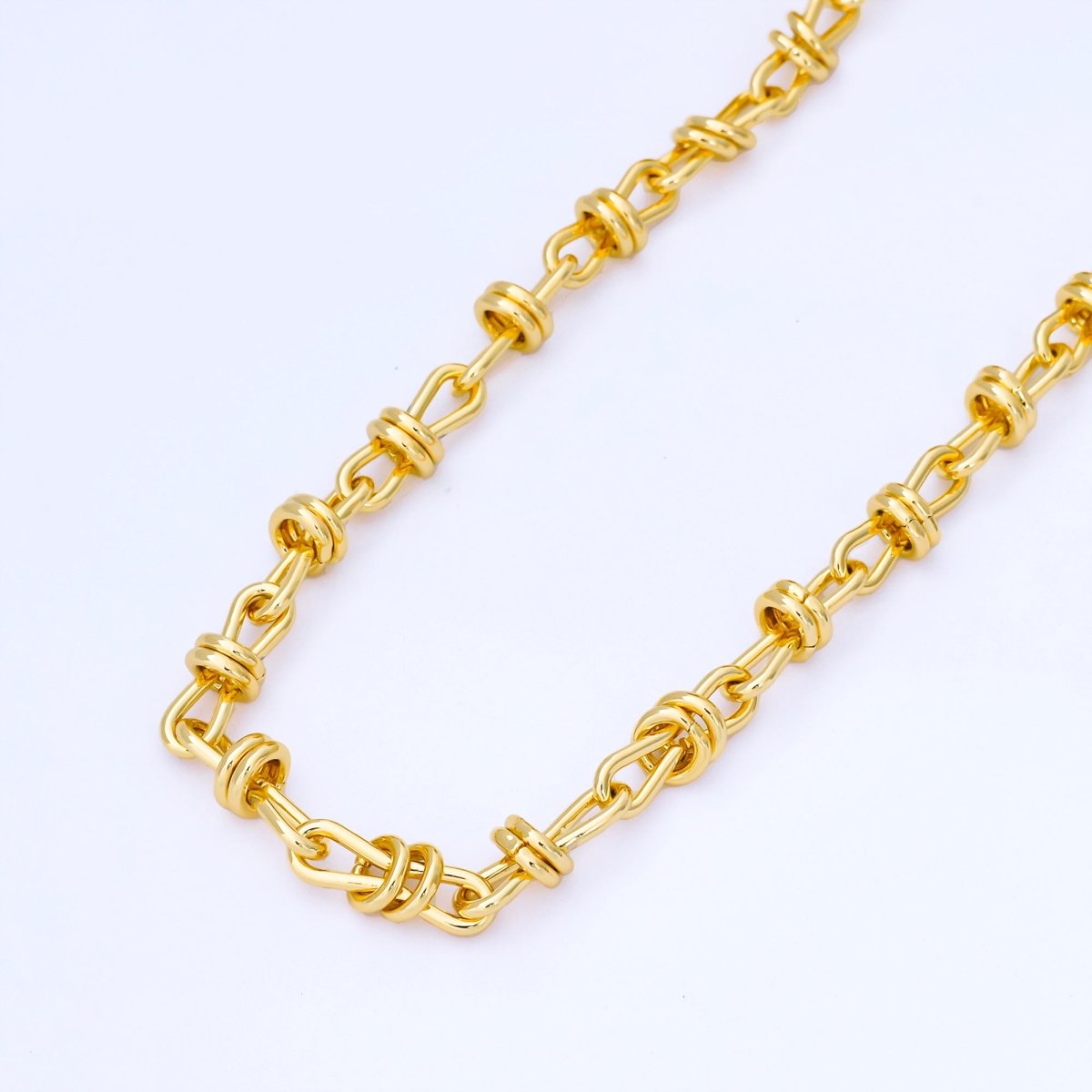 24K Gold Filled 5.5mm Figure 8 Infinity Unfinished Chain by Yard | Roll-1742
