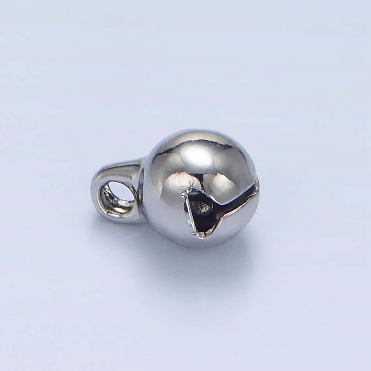 24K Gold Filled 9mm, 11mm Jingle Bell Minimalist Mini Multidimensional Charm in Gold & Silver | X884 X885