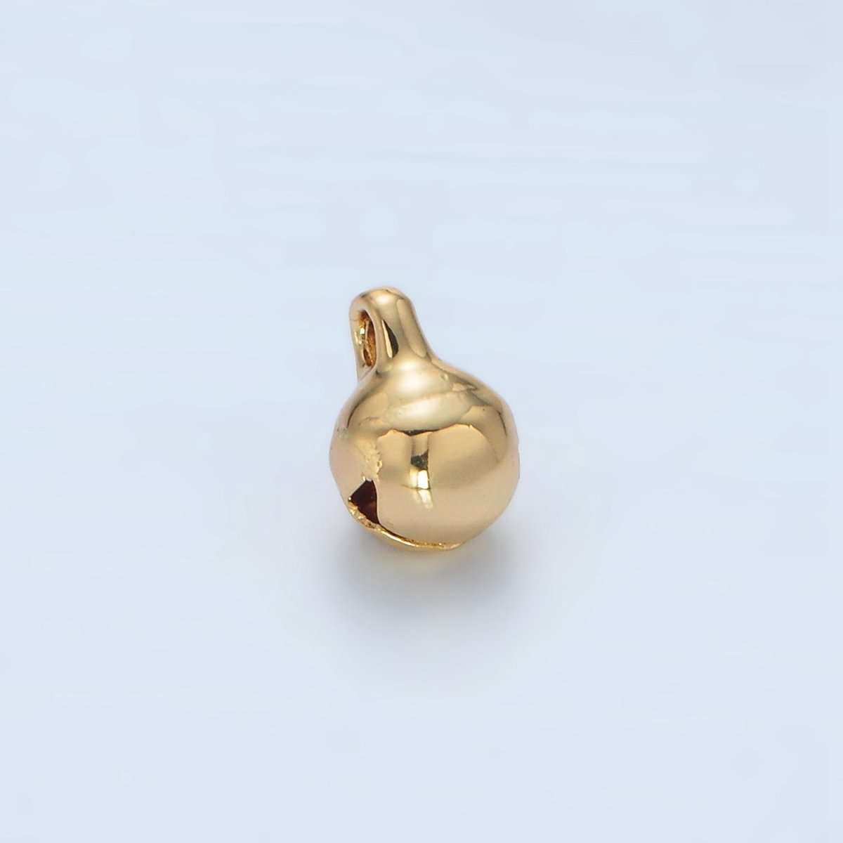 24K Gold Filled 9mm, 11mm Jingle Bell Minimalist Mini Multidimensional Charm in Gold & Silver | X884 X885