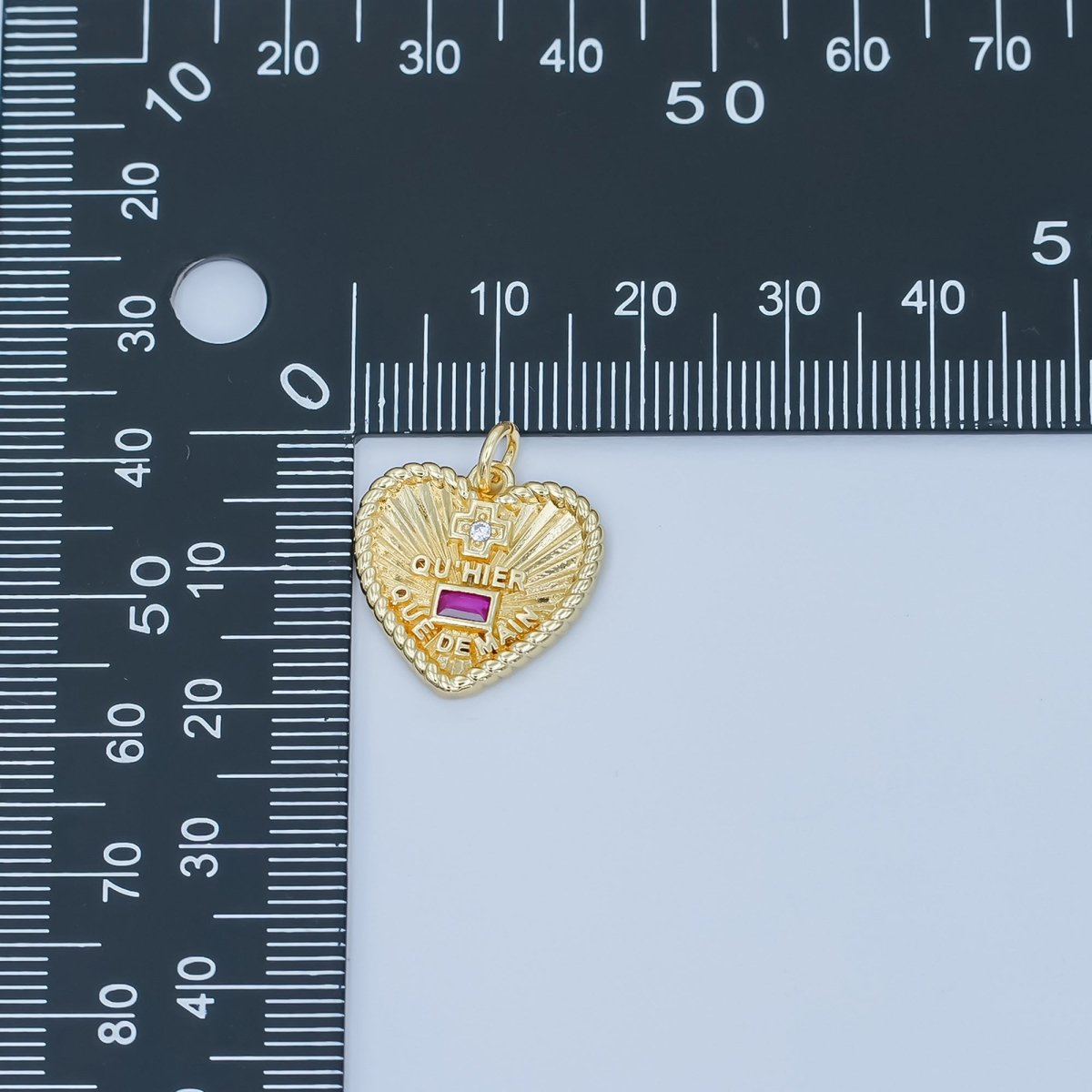 24K Gold Filled Love French "Qu&