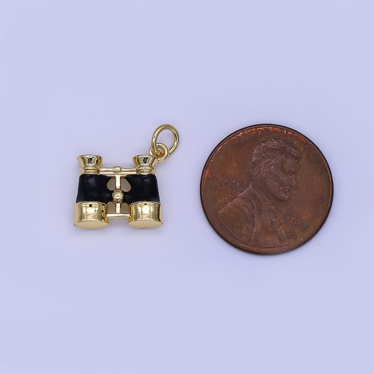 24K Gold Filled Black Binoculars Telescope 3D Multidimensional Charm | N1325