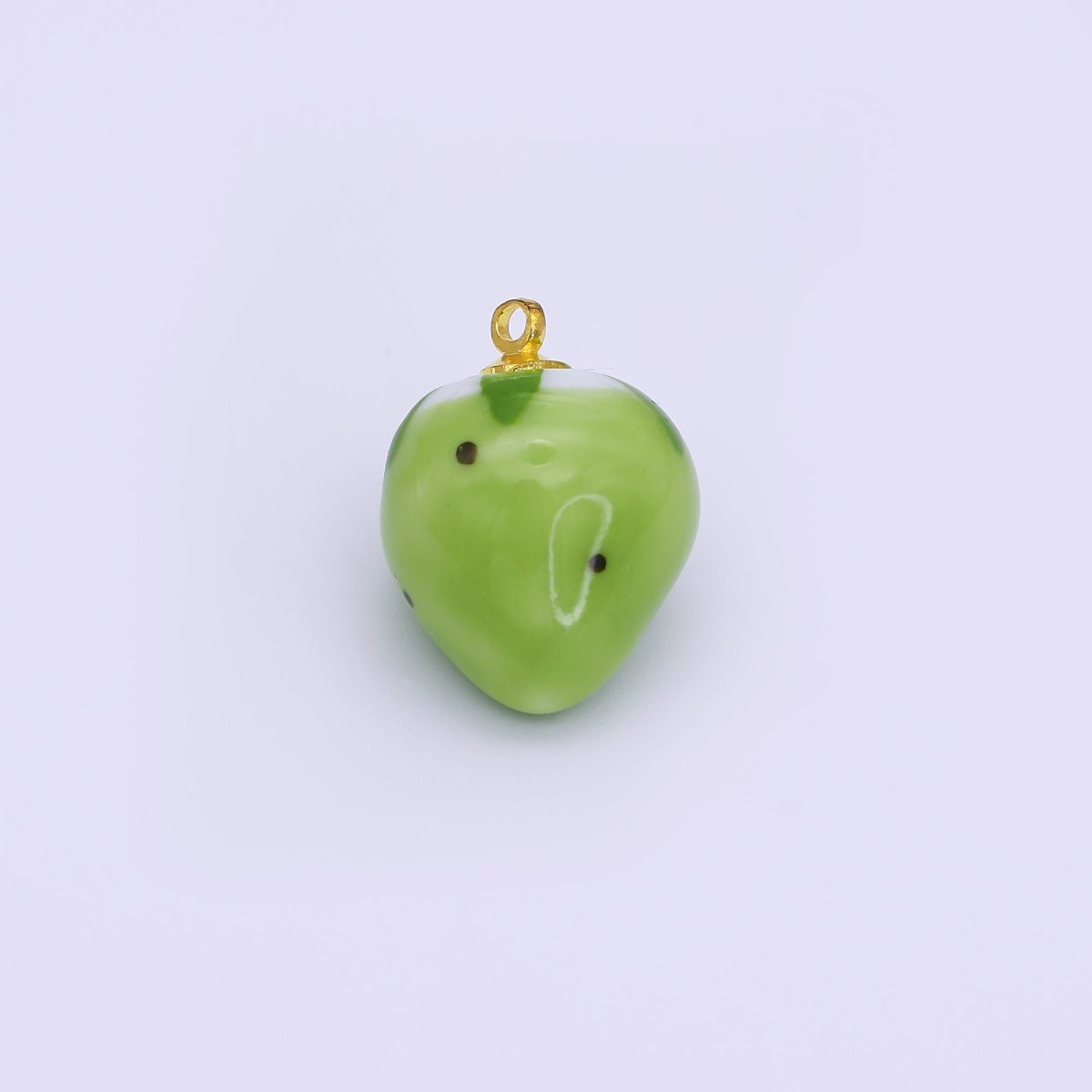 24K Gold Filled Blue, Green, White, Yellow Strawberry Ceramic Charm | N148 N149