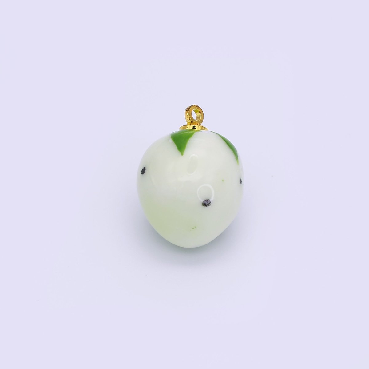 24K Gold Filled Blue, Green, White, Yellow Strawberry Ceramic Charm | N148 N149