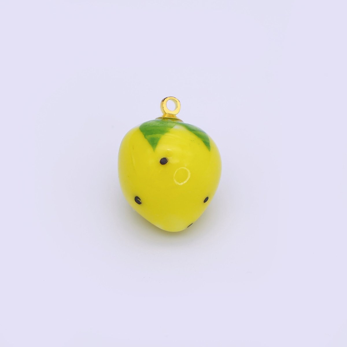 24K Gold Filled Blue, Green, White, Yellow Strawberry Ceramic Charm | N148 N149