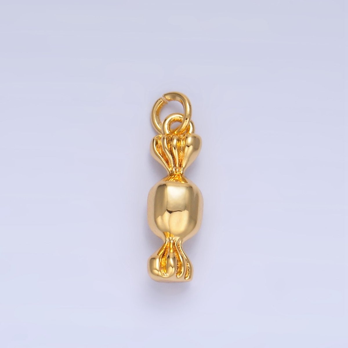 24K Gold Filled 15mm Candy Sweets Multidimensional 3D Charm in Gold & Silver | W138