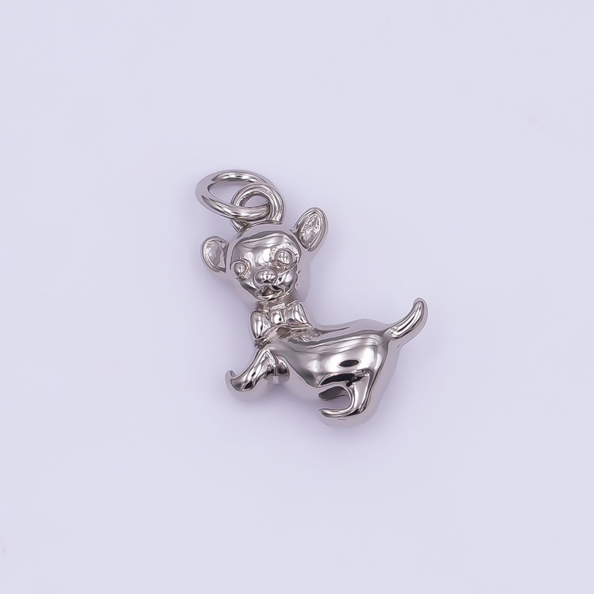 24K Gold Filled Chihuahua Puppy Dog Pet Multidimensional 3D Charm in Gold & Silver | AF478