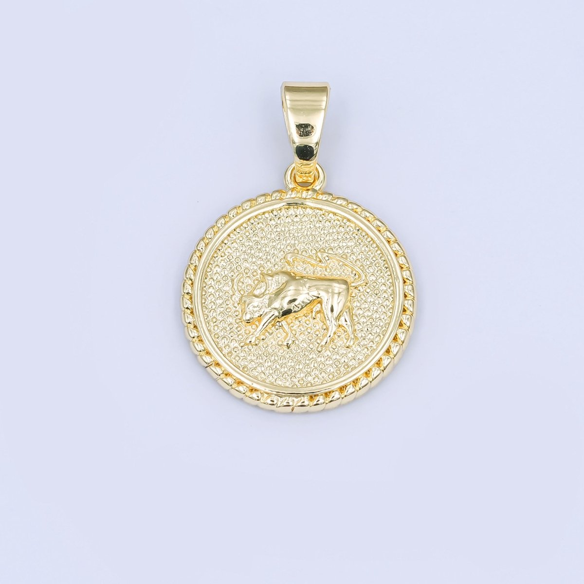 24K Gold Filled Chinese Zodiac Animal Round Pendant | A1319-A1324