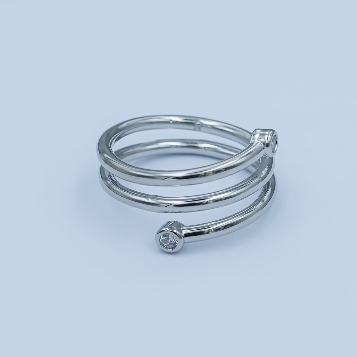 24K Gold Filled Clear CZ Multiple Band Wrap Ring in Gold & Silver | O870 O878 - O880