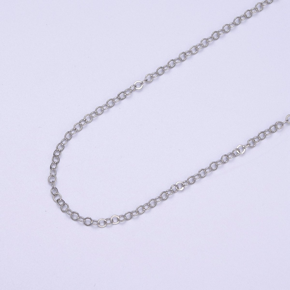 24K Gold Filled Dainty 0.8mm CABLE Chain, Silver Unfinished Chain For Jewelry Making | ROLL-619, ROLL-620