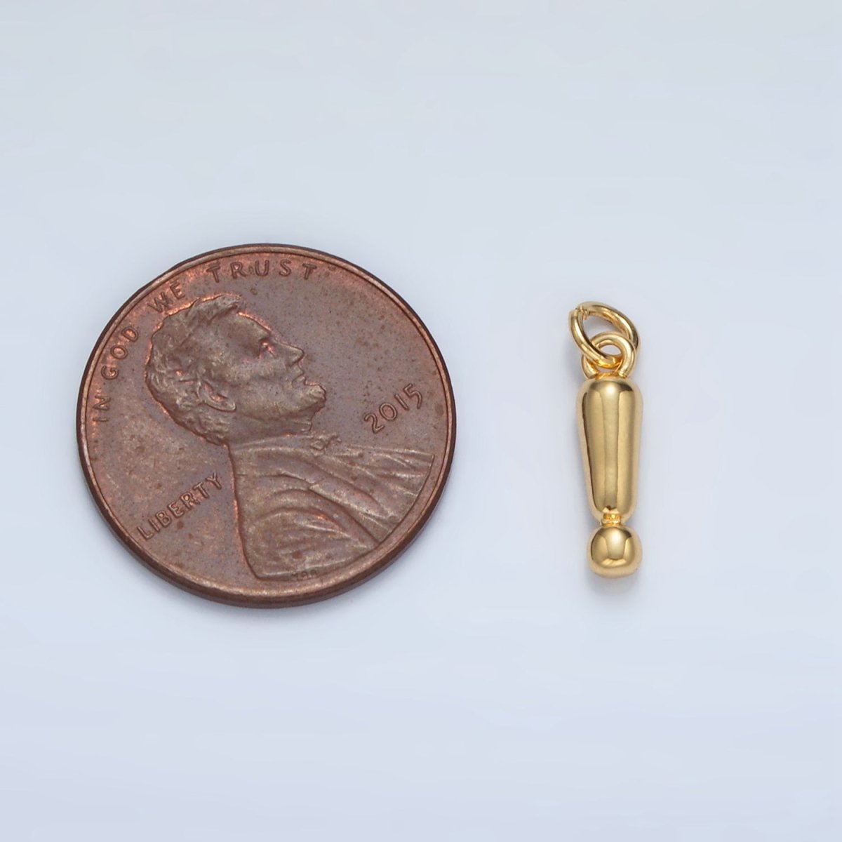 24K Gold Filled 13mm "!" Exclamation Mark Minimalist Mini Charm | AC161