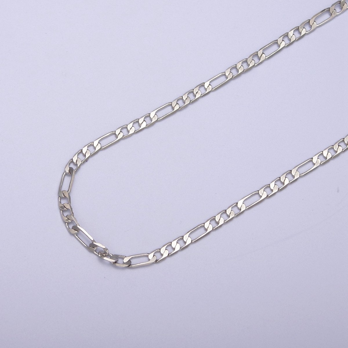 24K Gold Filled Figaro Chain, Dainty 2.5mm Flat Figaro Unfinished Chain For Jewelry Making | ROLL-674, ROLL-675