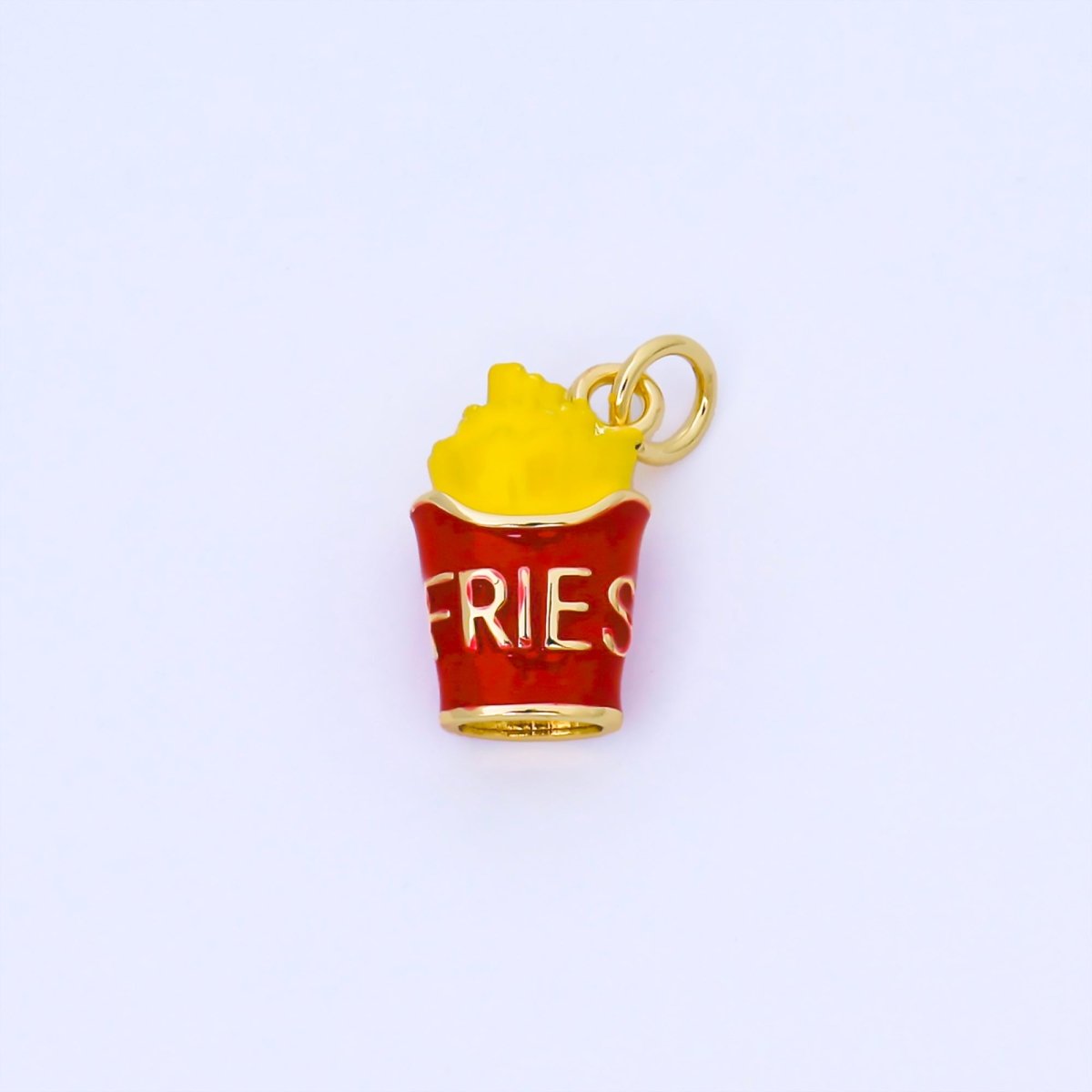 24K Gold Filled French Fries Enamel 3D Multidimensional Charm | AF1563