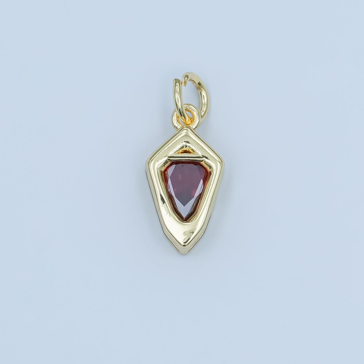 24K Gold Filled Geometric CZ Bezel Personalized Charm | N110 - N115