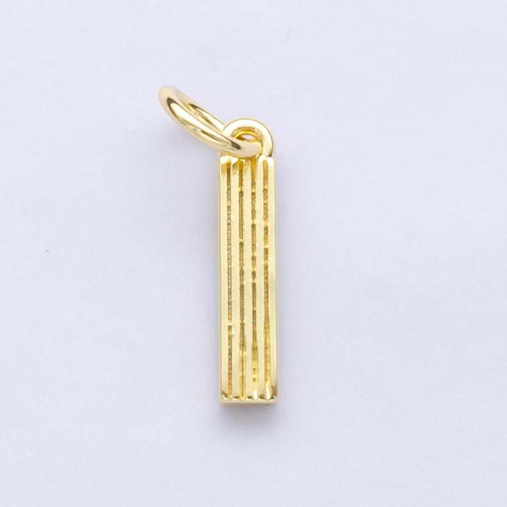 24K Gold Filled Groovy Disco Initial Letter Charm | A185 - A197