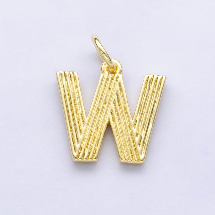 24K Gold Filled Groovy Disco Initial Letter Charm | A185 - A197
