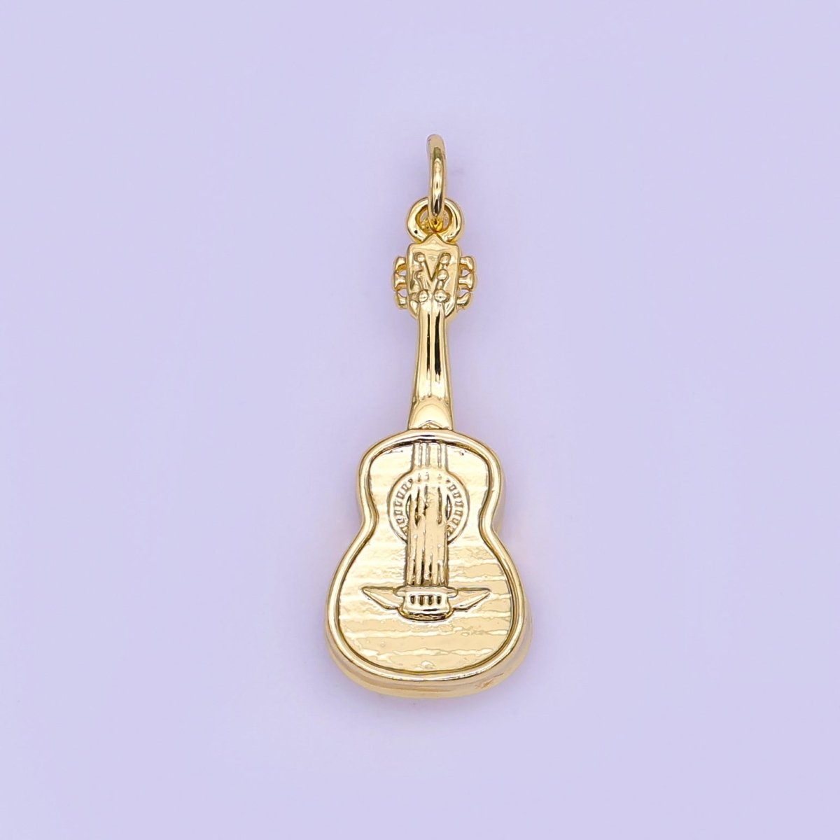 24K Gold Filled Guitar Musical Instrument Multidimensional 3D Charm | N122