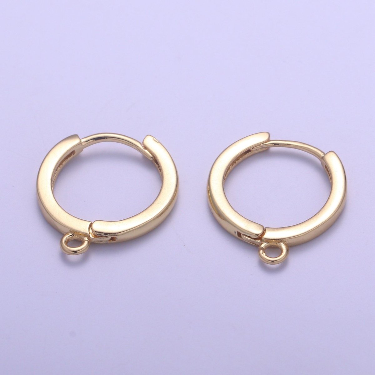 24K Gold Filled Huggies Open Loop Earrings L-226