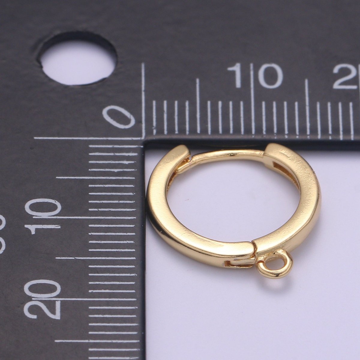 24K Gold Filled Huggies Open Loop Earrings L-226