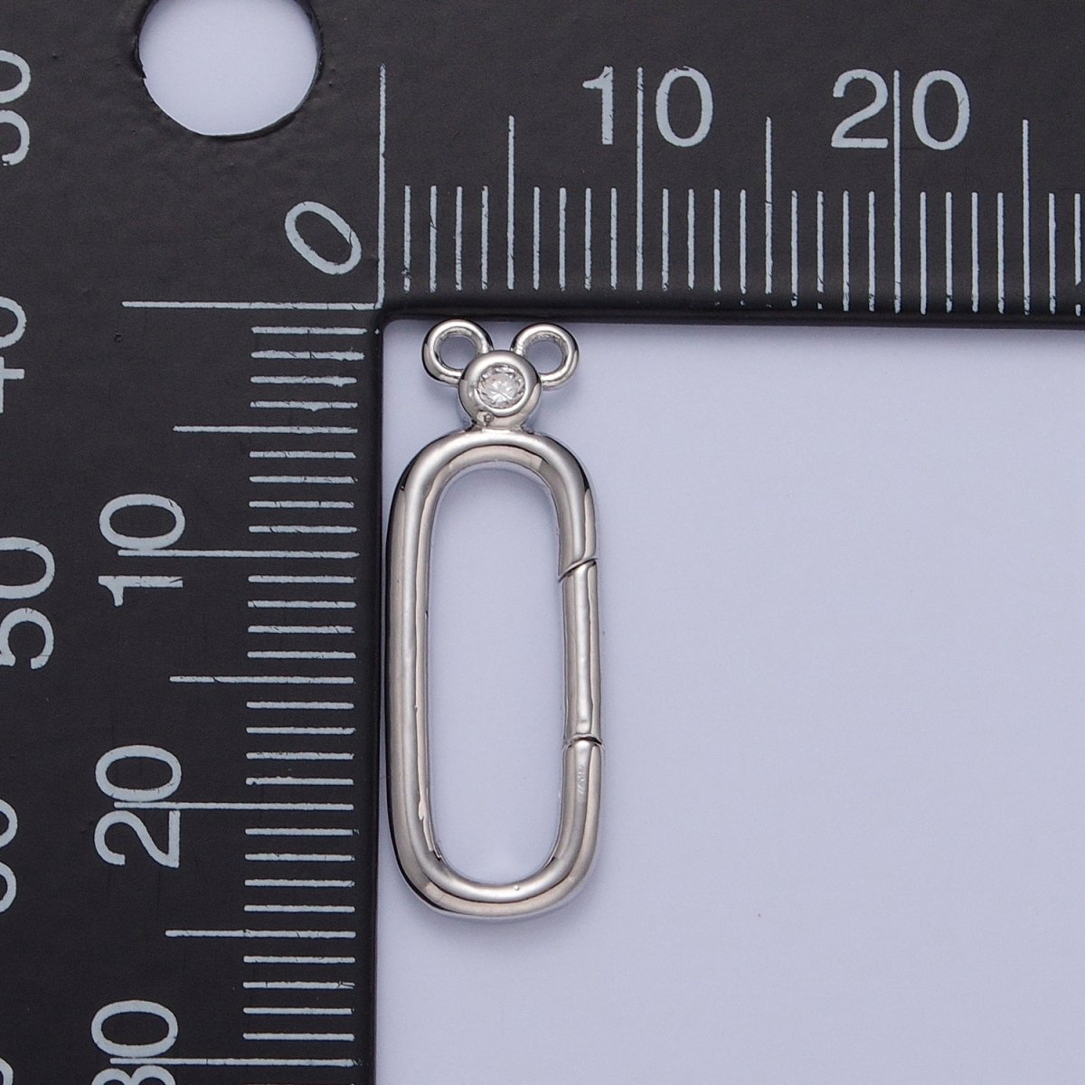 24K Gold Filled Jewelry Closure, Rectangle Toggle Clasps with Cubic Zirconia L-782~L-785