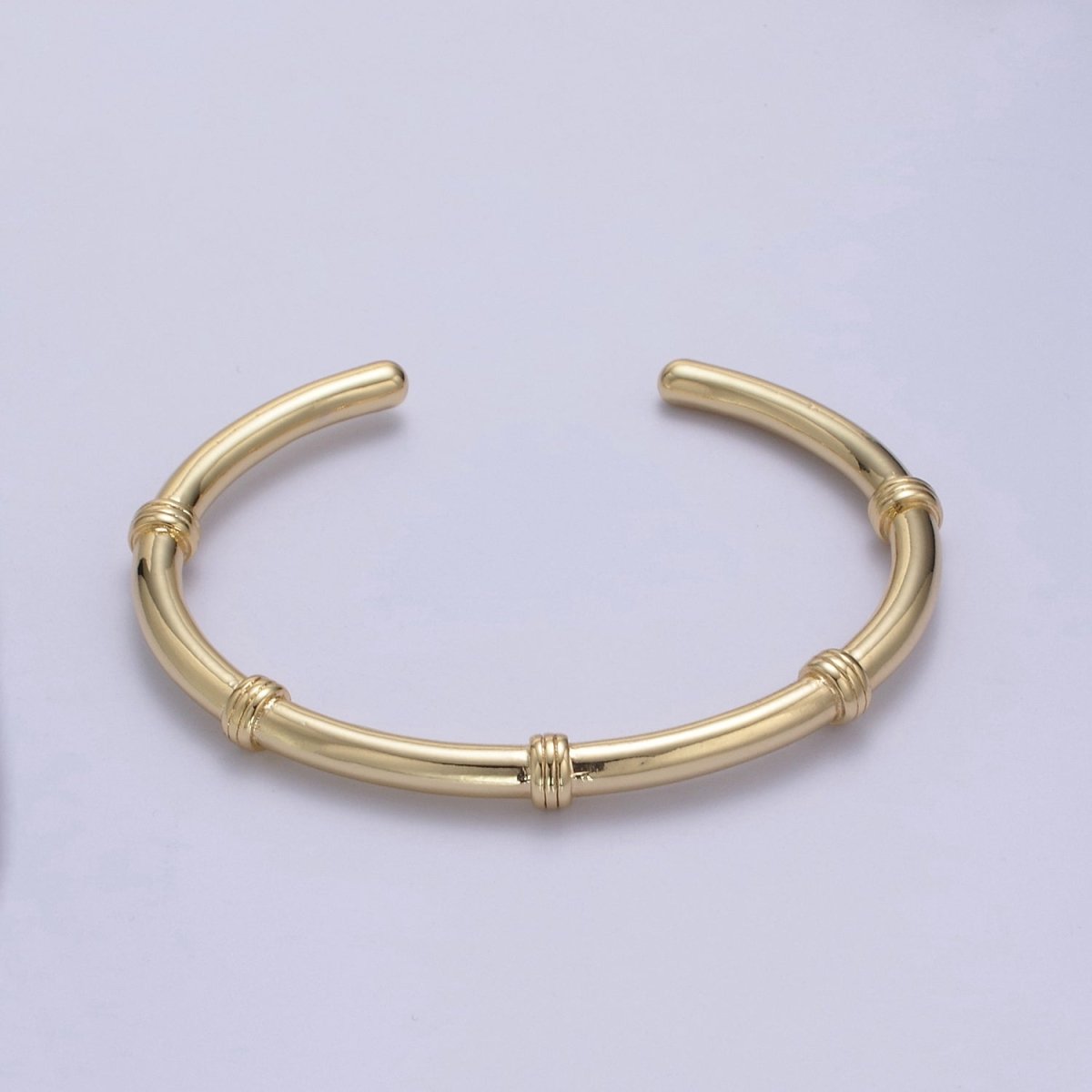 24K Gold Filled Knot Bangle Bracelet, Minimalist Small Knots Stacking Cuff Bracelet | WA-661 Clearance Pricing