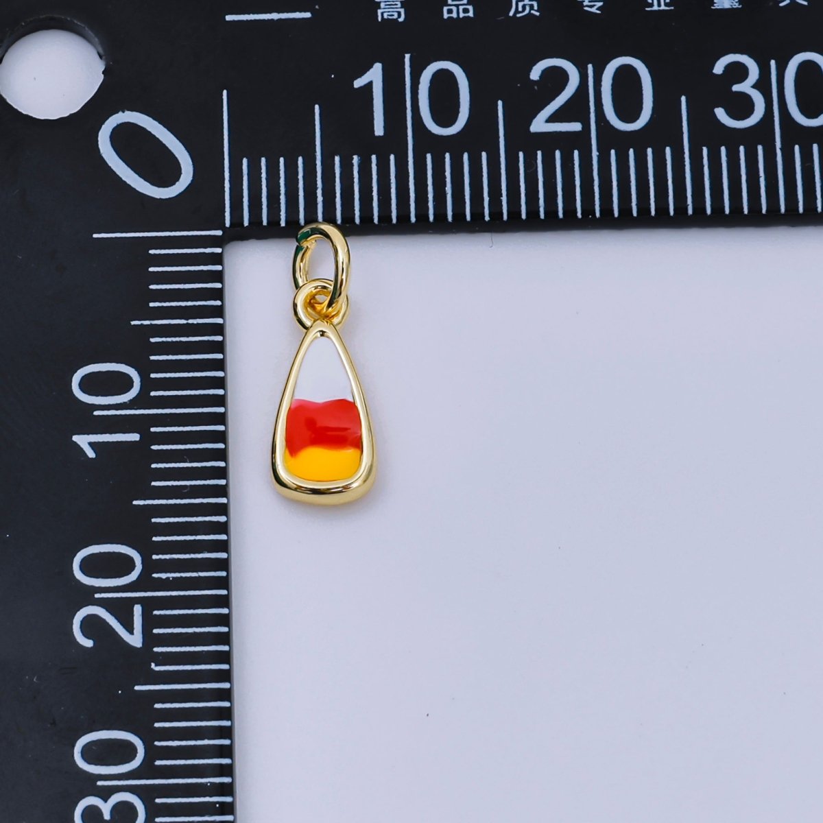 24K Gold Filled Mini Halloween Candy Corn Charm | AJ-328