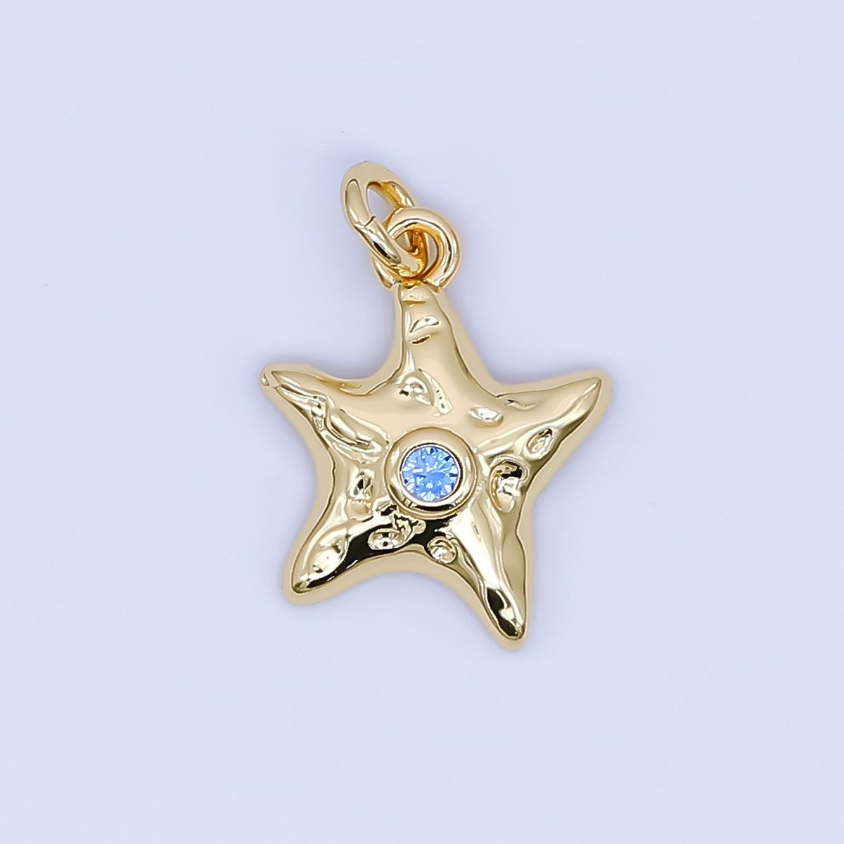 24K Gold Filled Mini Starfish Pendant Ocean Animal Beach Charm | AJ-460