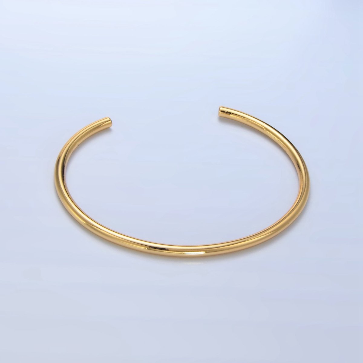 24K Gold Filled Minimalist Band Cuff Bangle Bracelet | WA-2632