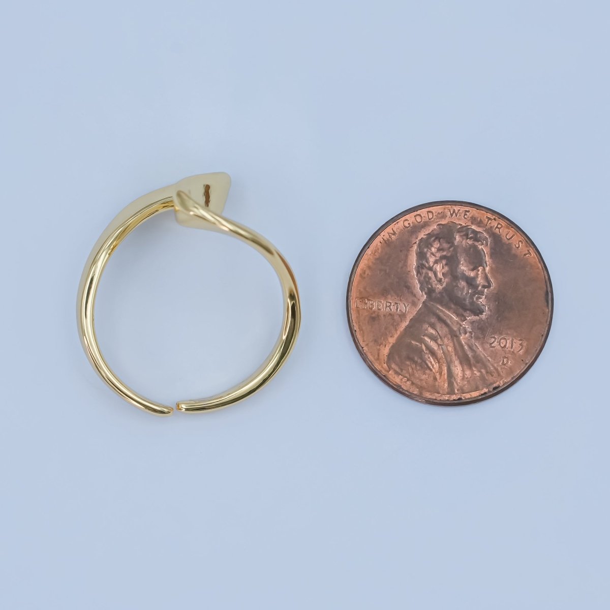 24K Gold Filled Minimalist Curve Wave Band Ring | O822