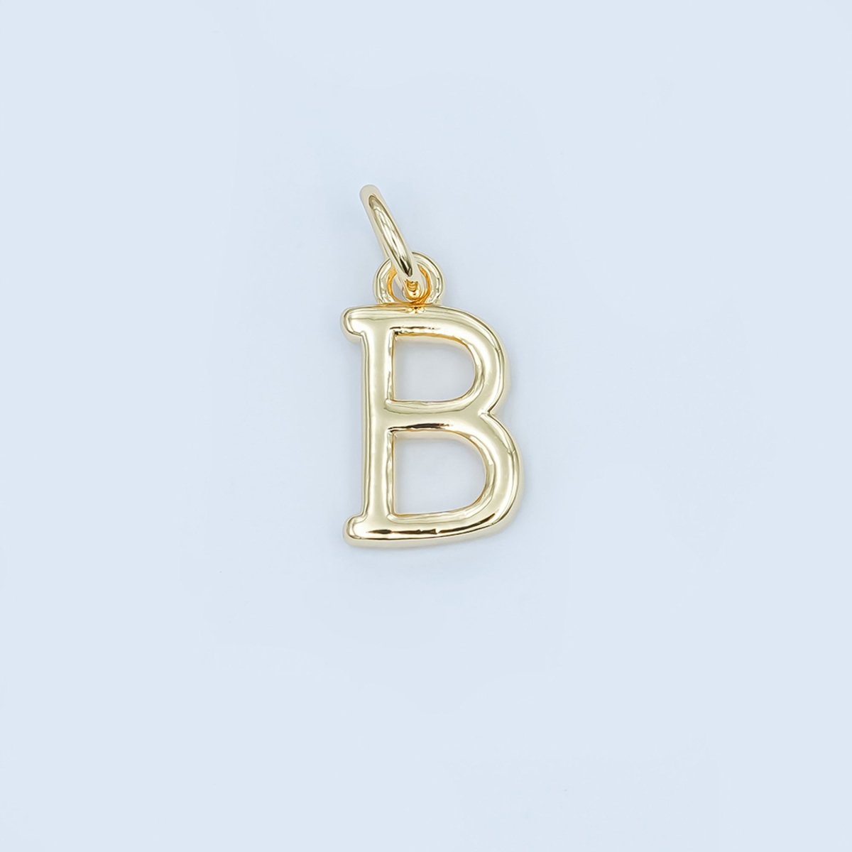 24K Gold Filled 12mm Minimalist Initial Letter Charm | A043-A055