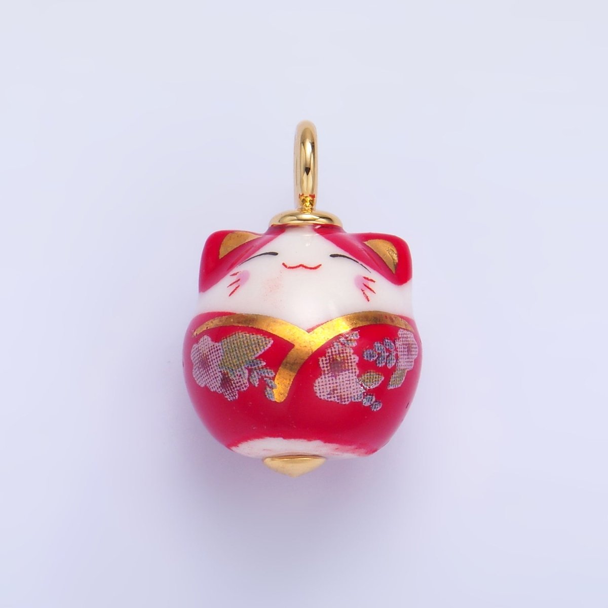24K Gold Filled Nature Floral Mushroom Pet Sea Sell Ceramic Drop Charm