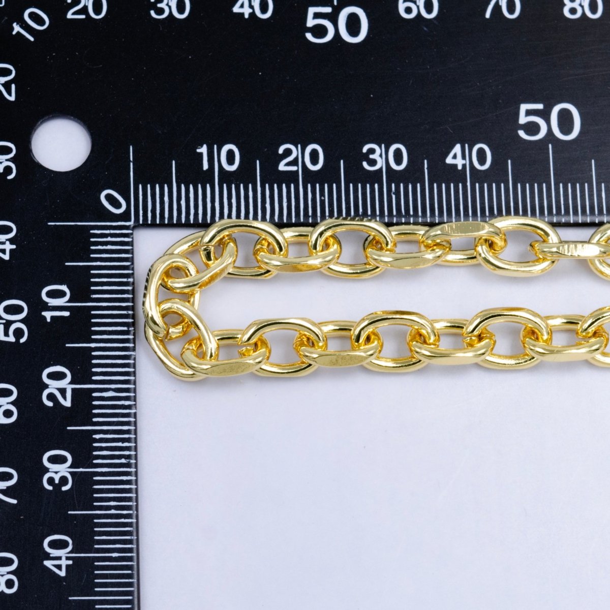 24K Gold Filled Paperclip Chain by Yard, Oval Cable Chain Wholesale bulk Roll Chain for Jewelry Making | ROLL-071