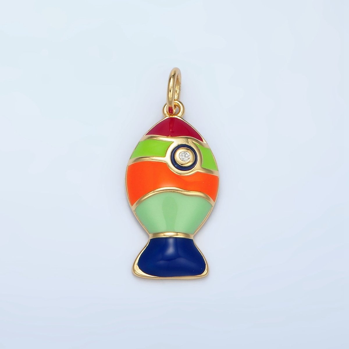 24K Gold Filled Pastel, Neon Enamel Rocket Ship Space Celestial Travel Charm | X305