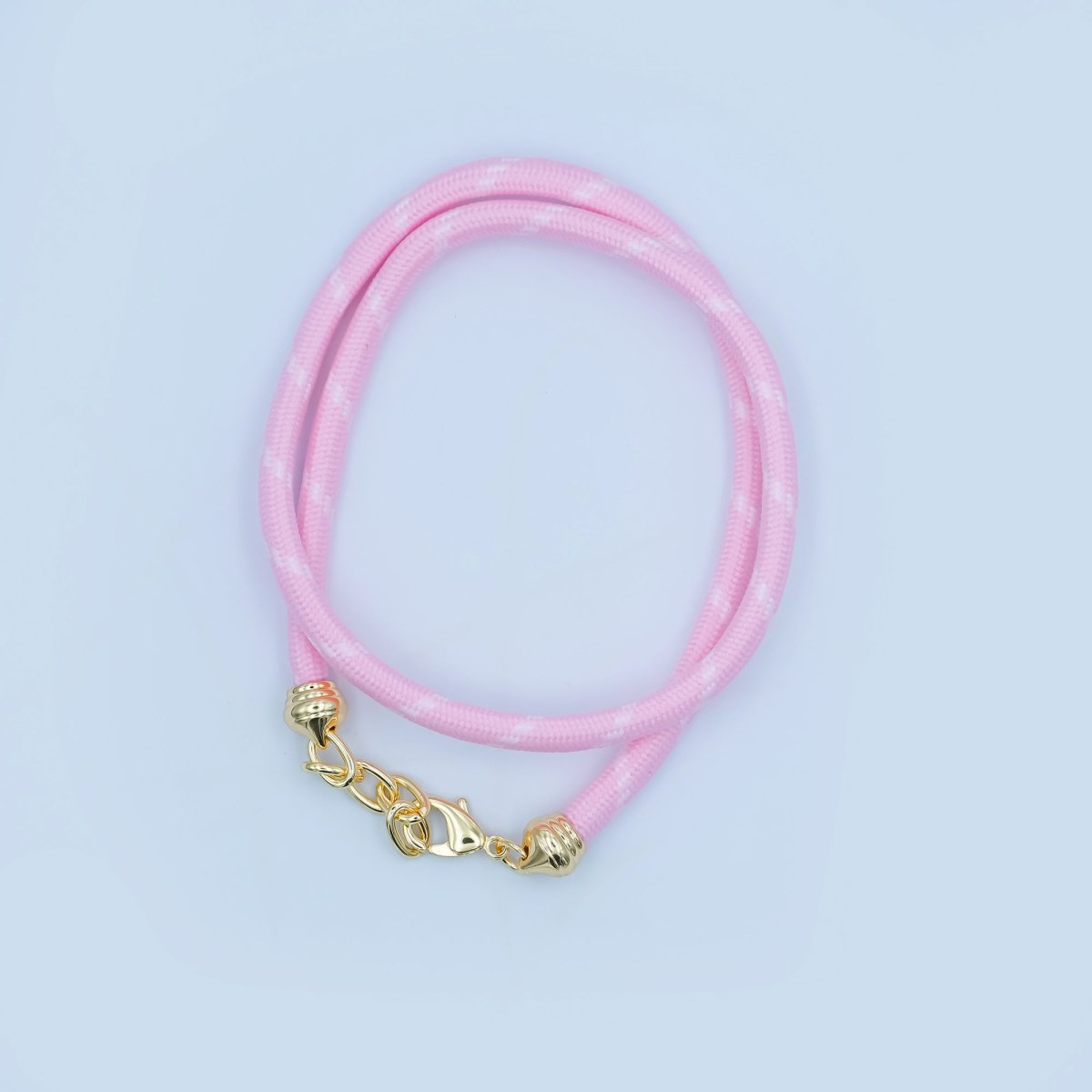 24K Gold Filled Red, Pink, Blue, Green, Beige, Teal Summer Cord Chain Necklace | WA-3061 ~ WA-3066