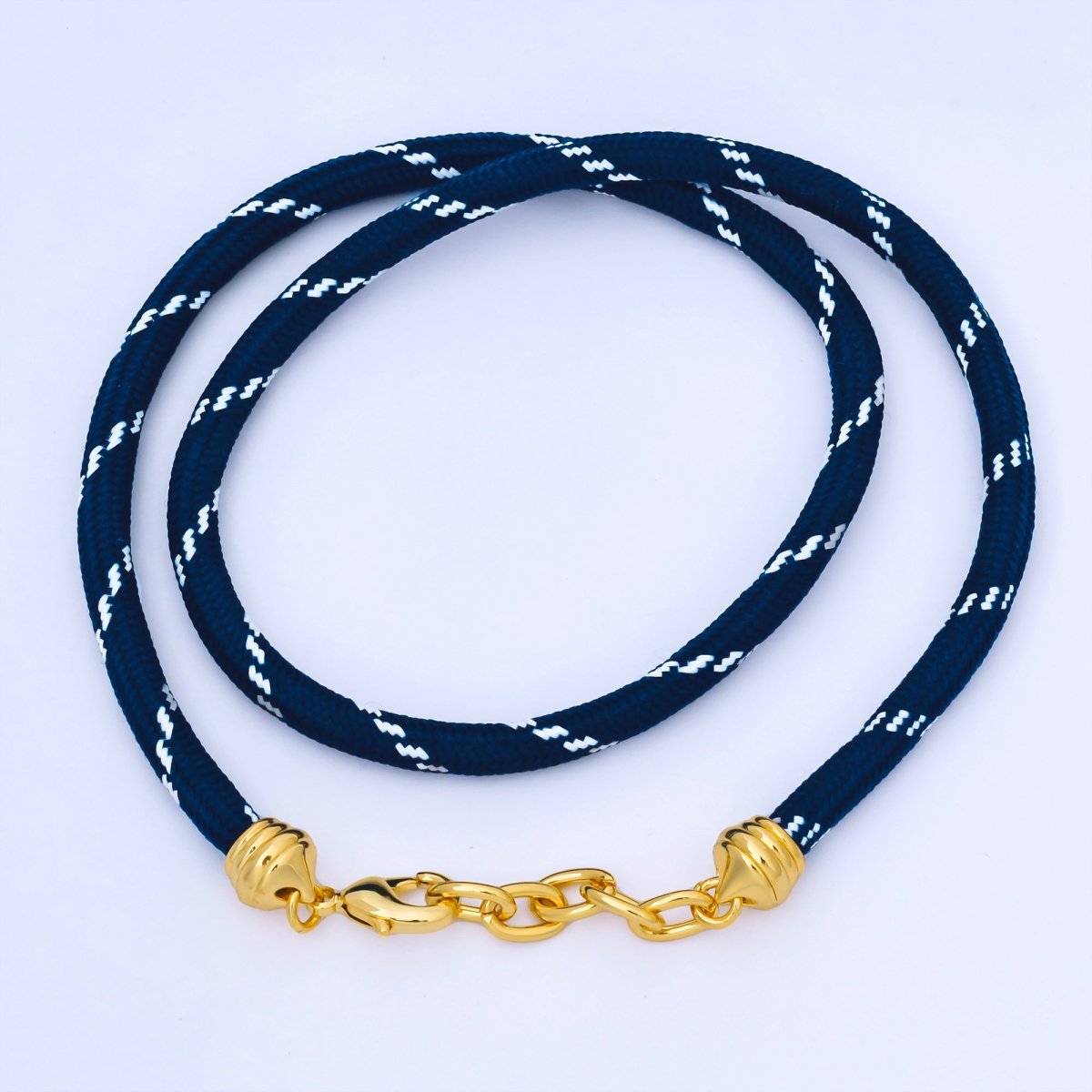 24K Gold Filled Red, Pink, Blue, Green, Beige, Teal Summer Cord Chain Necklace | WA-3061 ~ WA-3066
