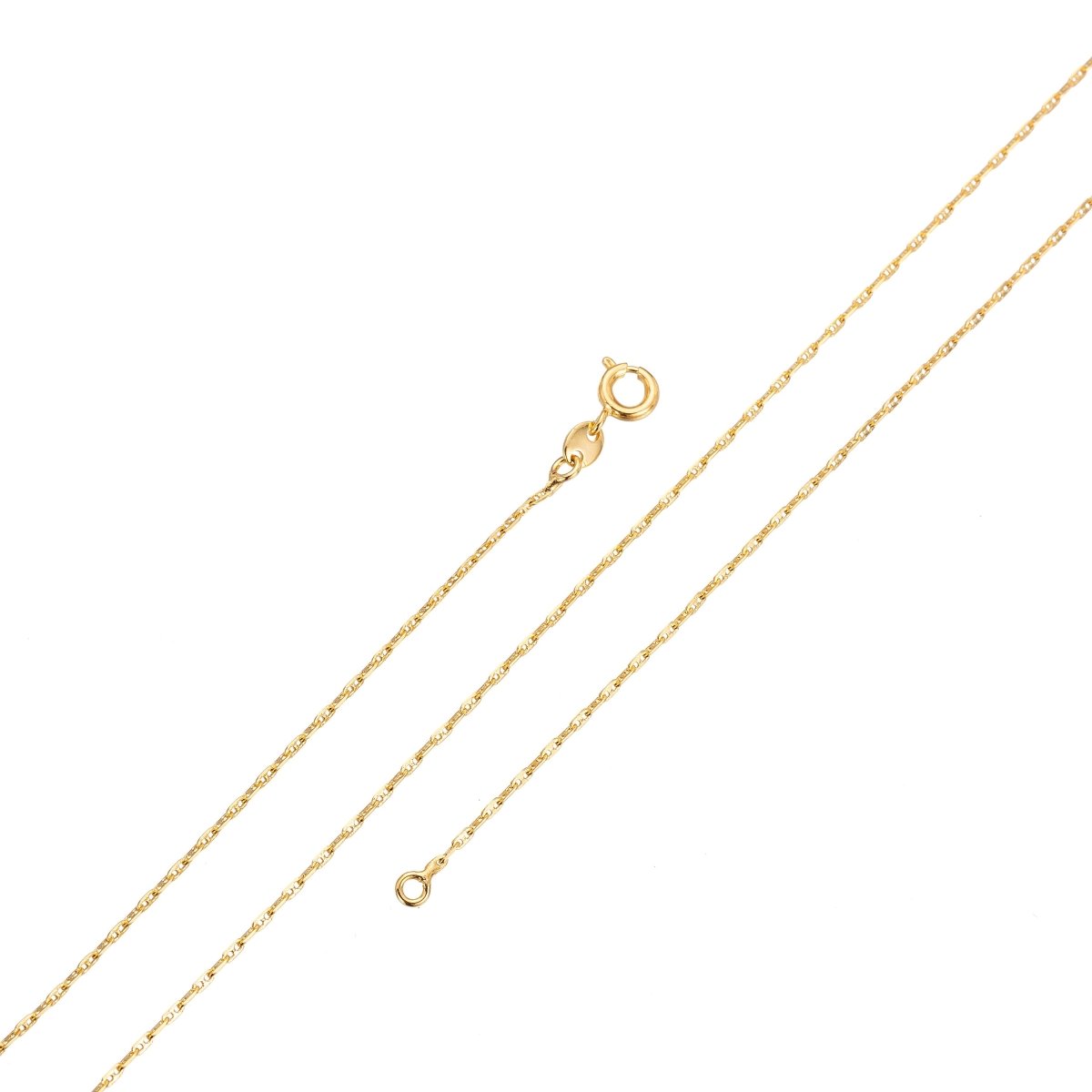 24K Gold Filled 20 inches Anchor Necklace, Dainty 1.4mm Anchor Necklace w/ Spring Ring | CN-238 Clearance Pricing