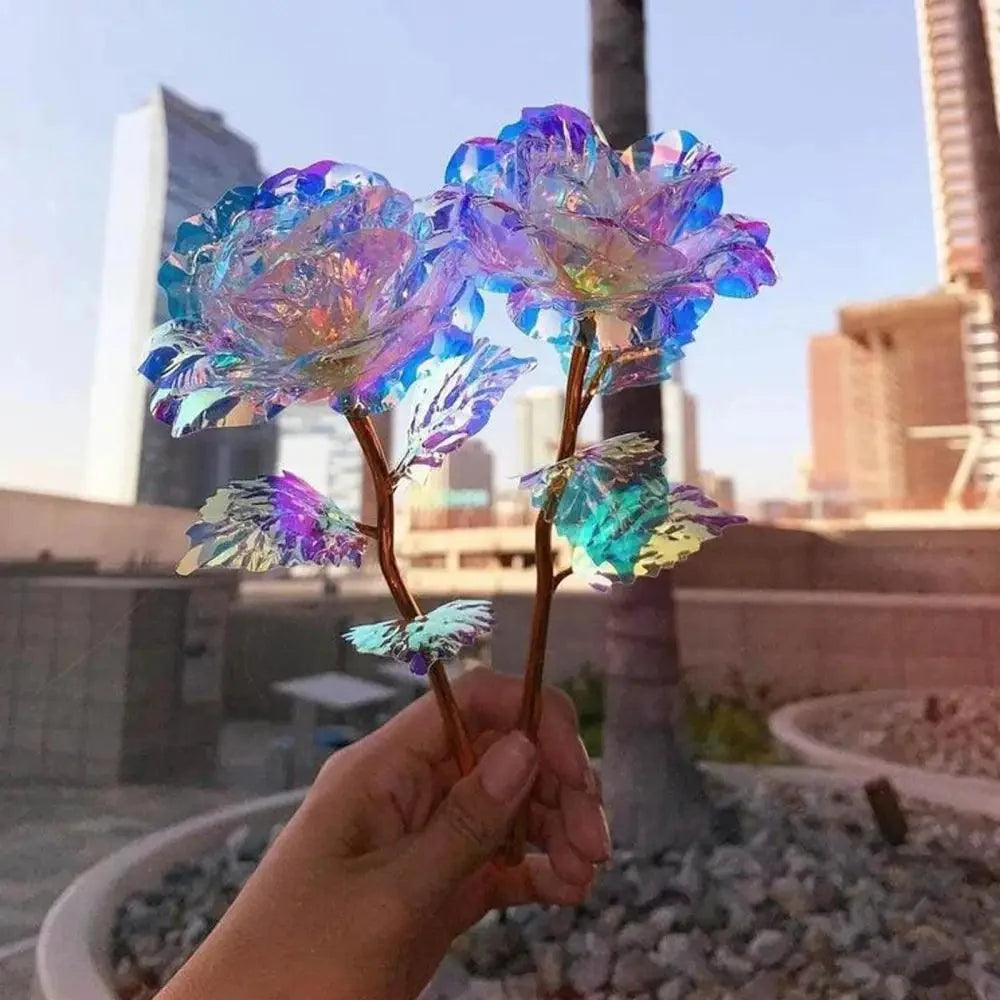 24k Infinity Rose Eternal with Gold foil LED Enchanted For Christmas Valentine&