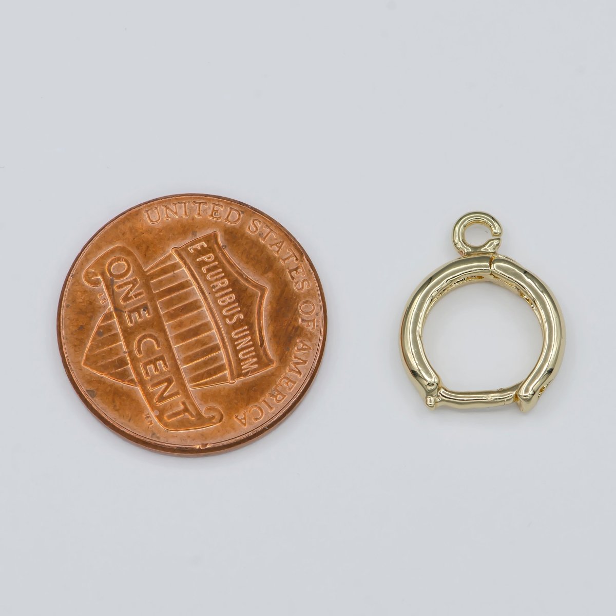24k Simple Minimalist Gold Filled Thick Earring Huggies For DIY Earring Making L-388