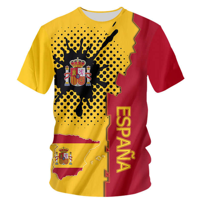 Digital Printing Couple Sports T-shirt American Football Short Sleeve
