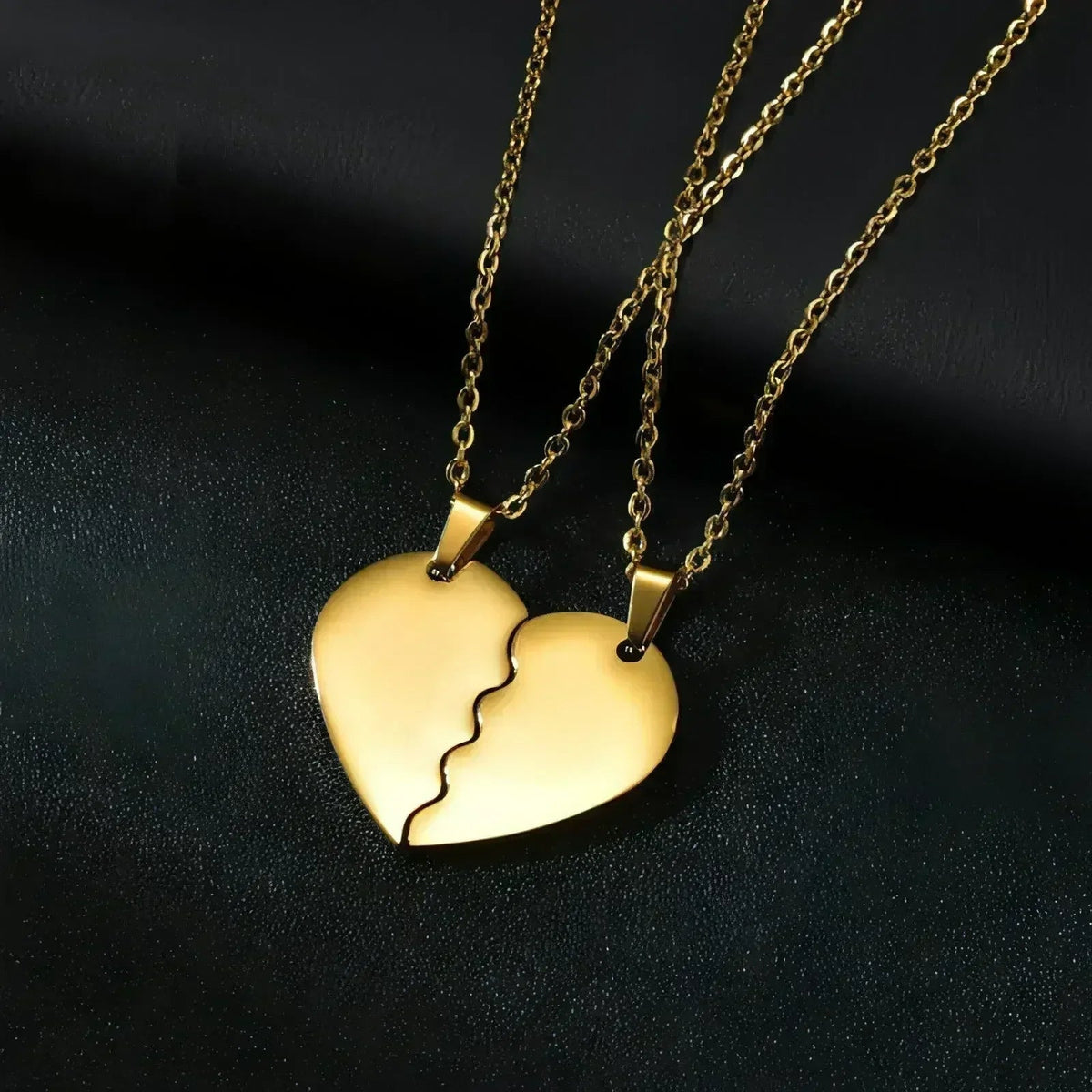 π Couple Heart Puzzle Necklace β Two Halves, One Love