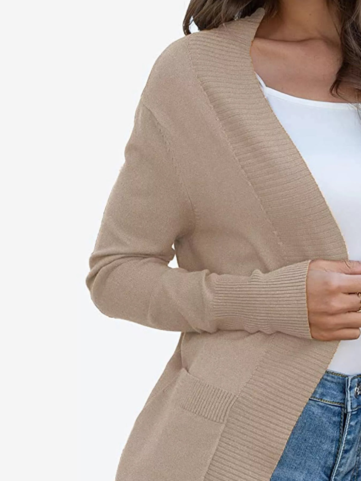 Open Front Knit Cardigan