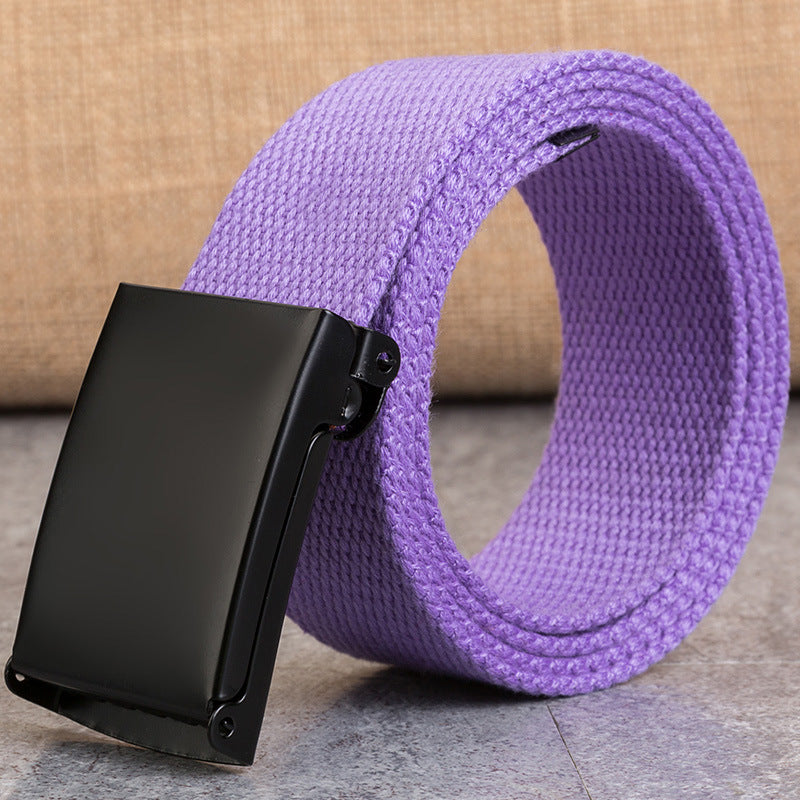 Snap-Clasp Canvas Mens Candy-Colored Belt