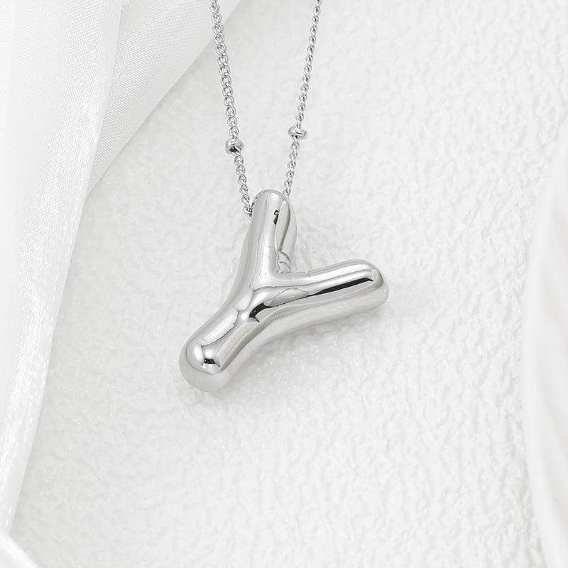 Copper Bubble Letter Pendant Necklace for Stylish Personalization