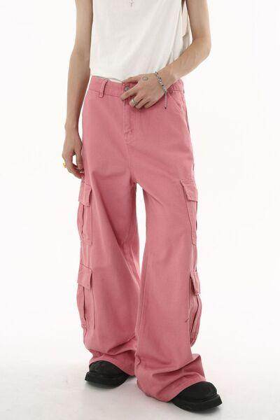 Wide Leg Cargo Jeans for Stylish Comfort and Fit