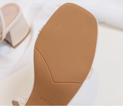 Women’s Ankle Strap Mid Stiletto Heel Sandal Open-toed Fairy Style