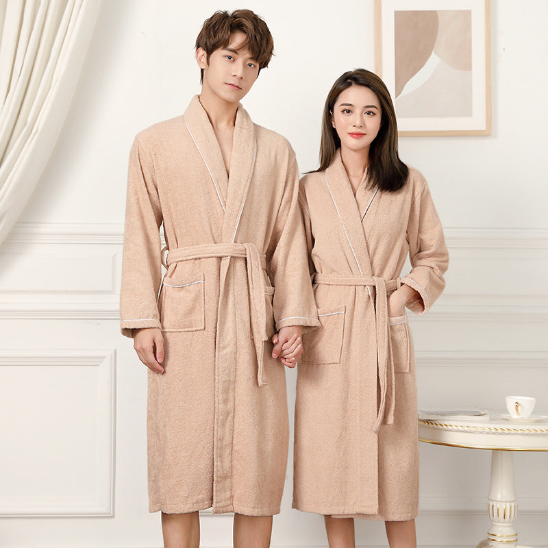 Towel Material Bathrobe Men&