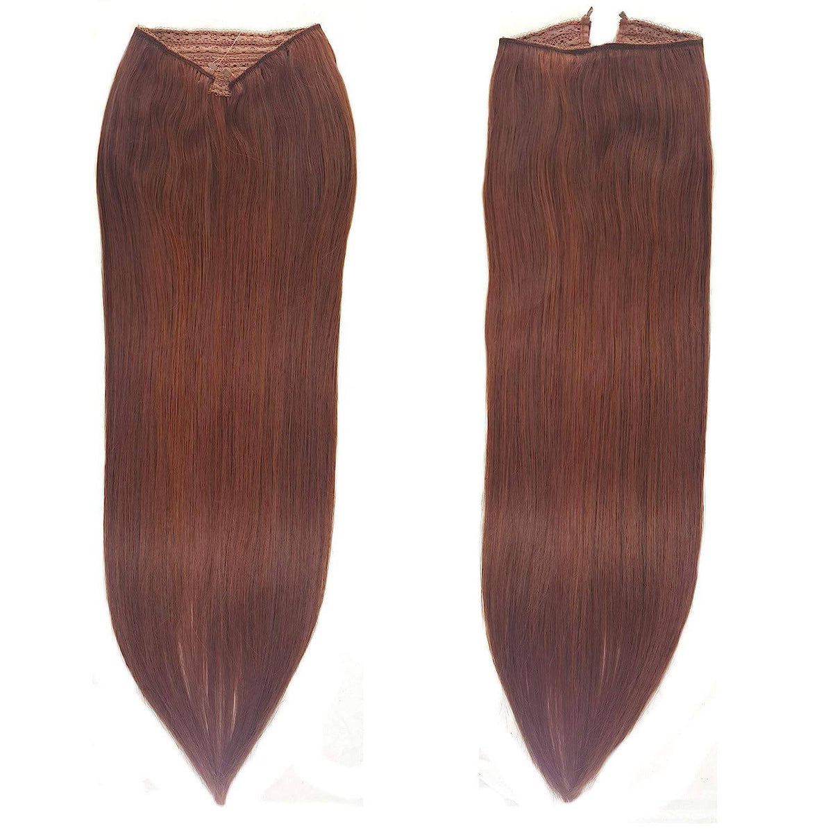 VIP BandX Halo System – 100% Human Hair Extensions, Silky Straight 18" with Clip