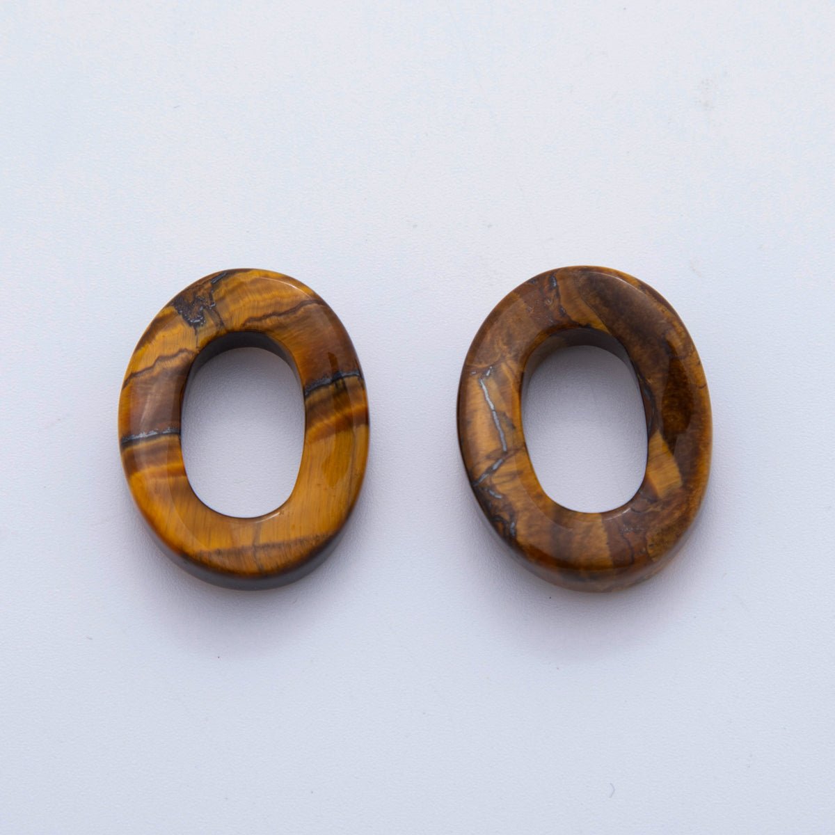30mm Natural Gemstone Oval Oblong Link Finding | Z1211 - Z1219