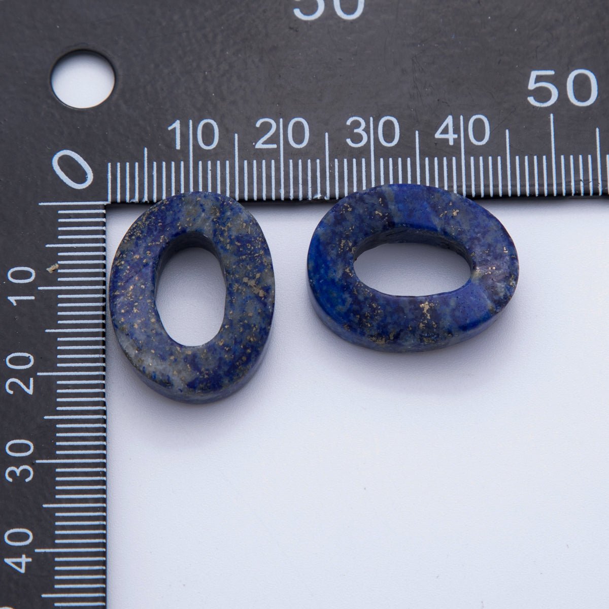 30mm Natural Gemstone Oval Oblong Link Finding | Z1211 - Z1219